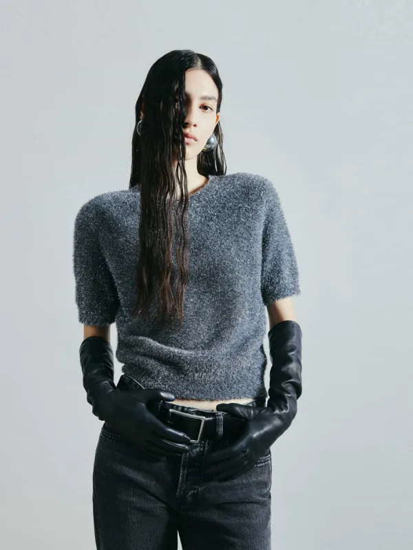 Round Neck Knit Top sold by Mo&Co
