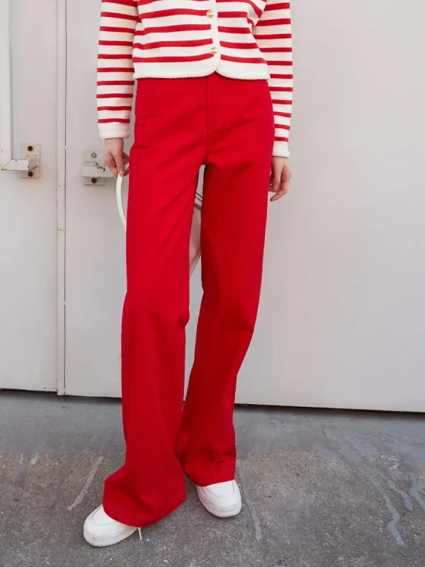 Wide Leg Denim Jeans sold by Mo&Co