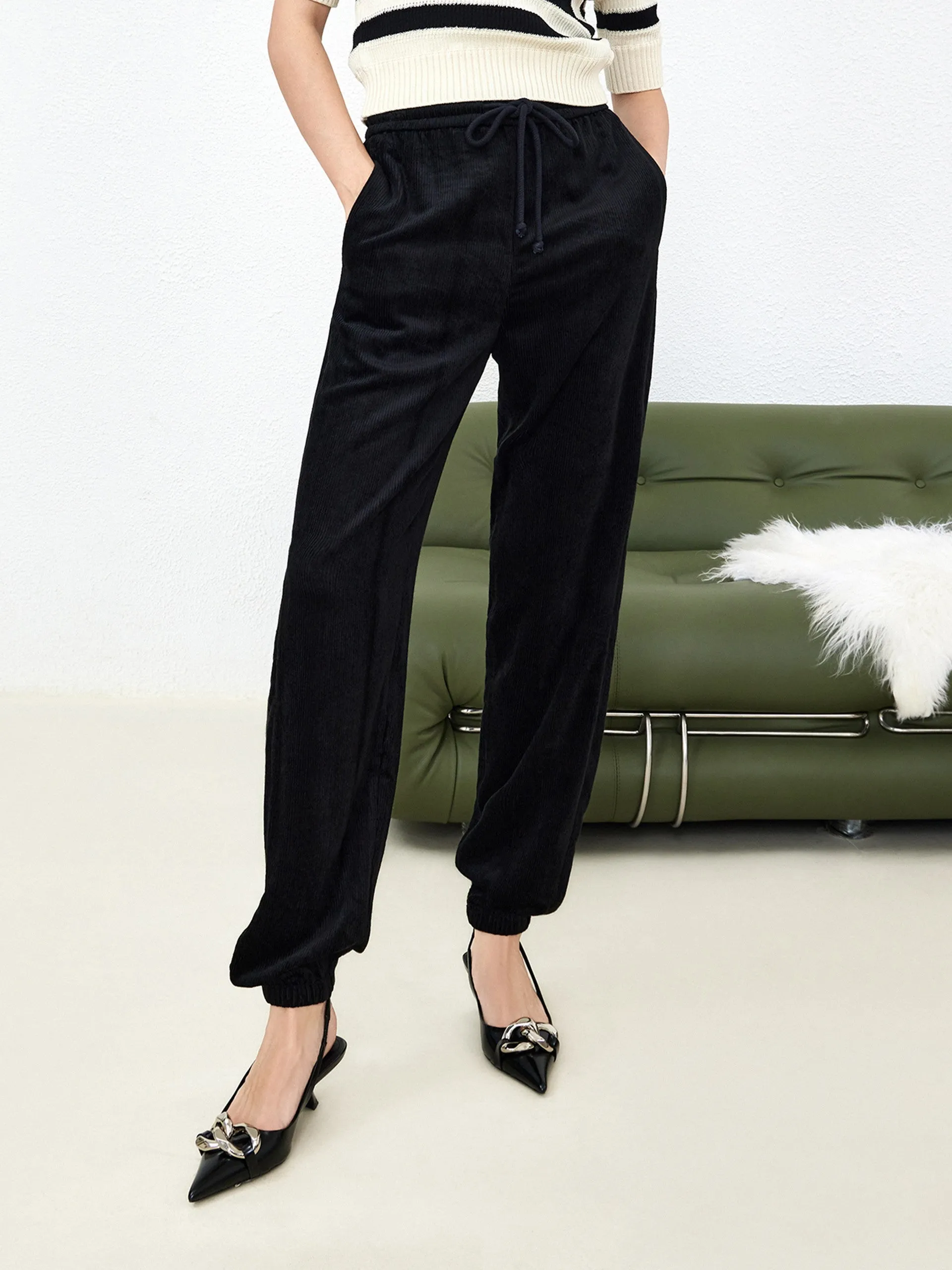 Brushed Drawstring Jogging Pants sold by Mo&Co