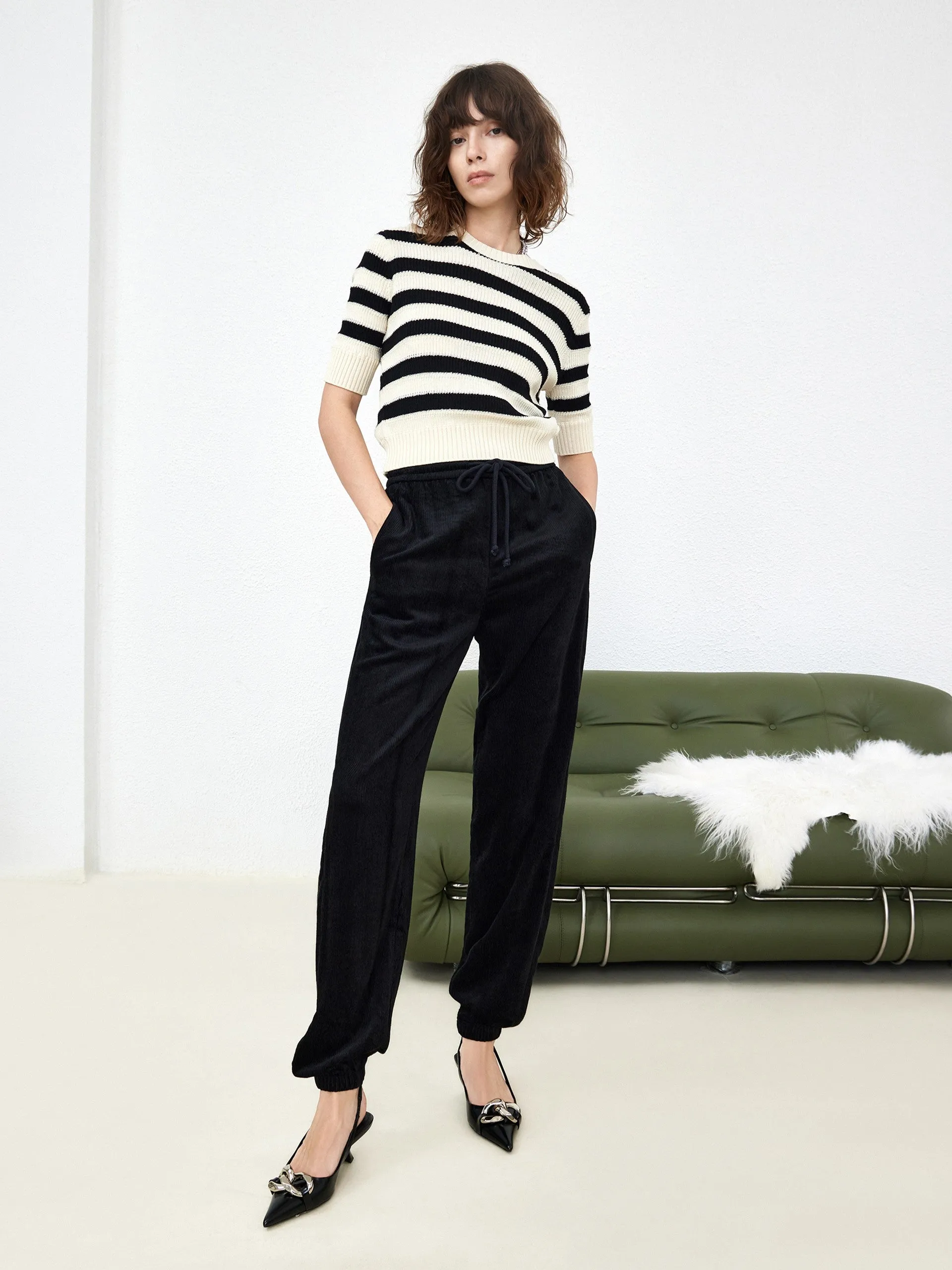 Brushed Drawstring Jogging Pants sold by Mo&Co product image thumbnail 2