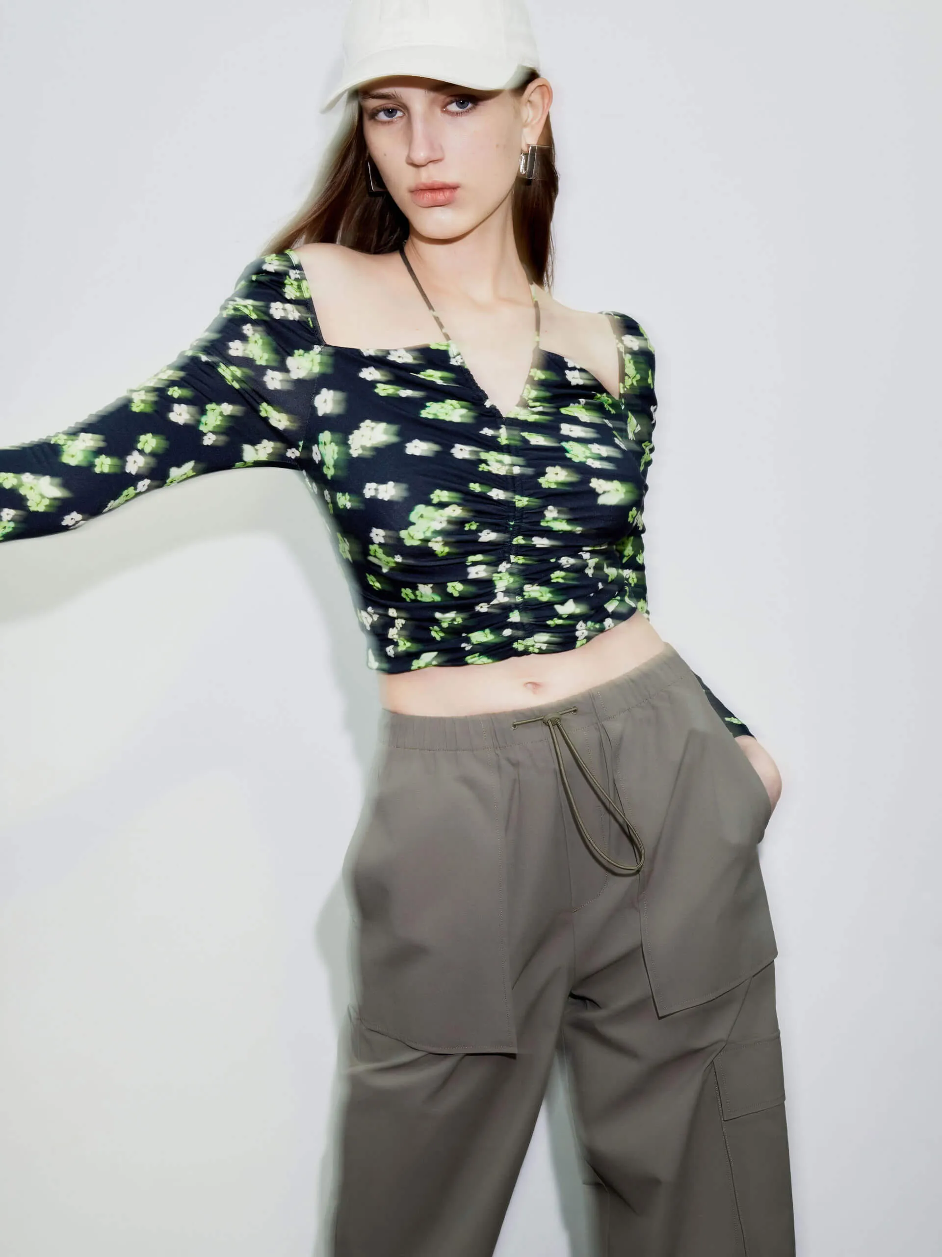 Halterneck Tie Cropped Top sold by Mo&Co product image thumbnail 3
