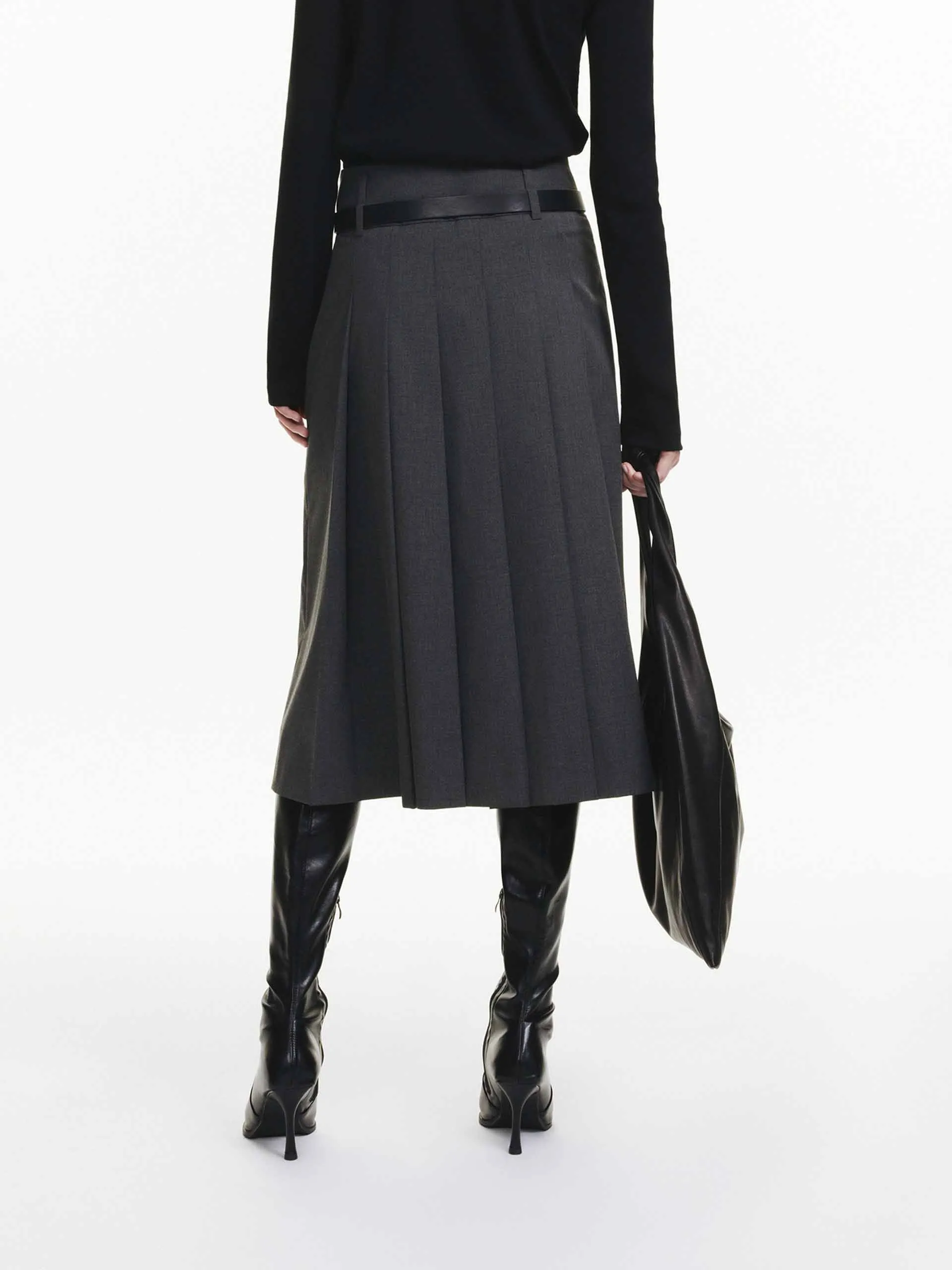 Mid Length Pleated Skirt sold by Mo&Co product image thumbnail 3