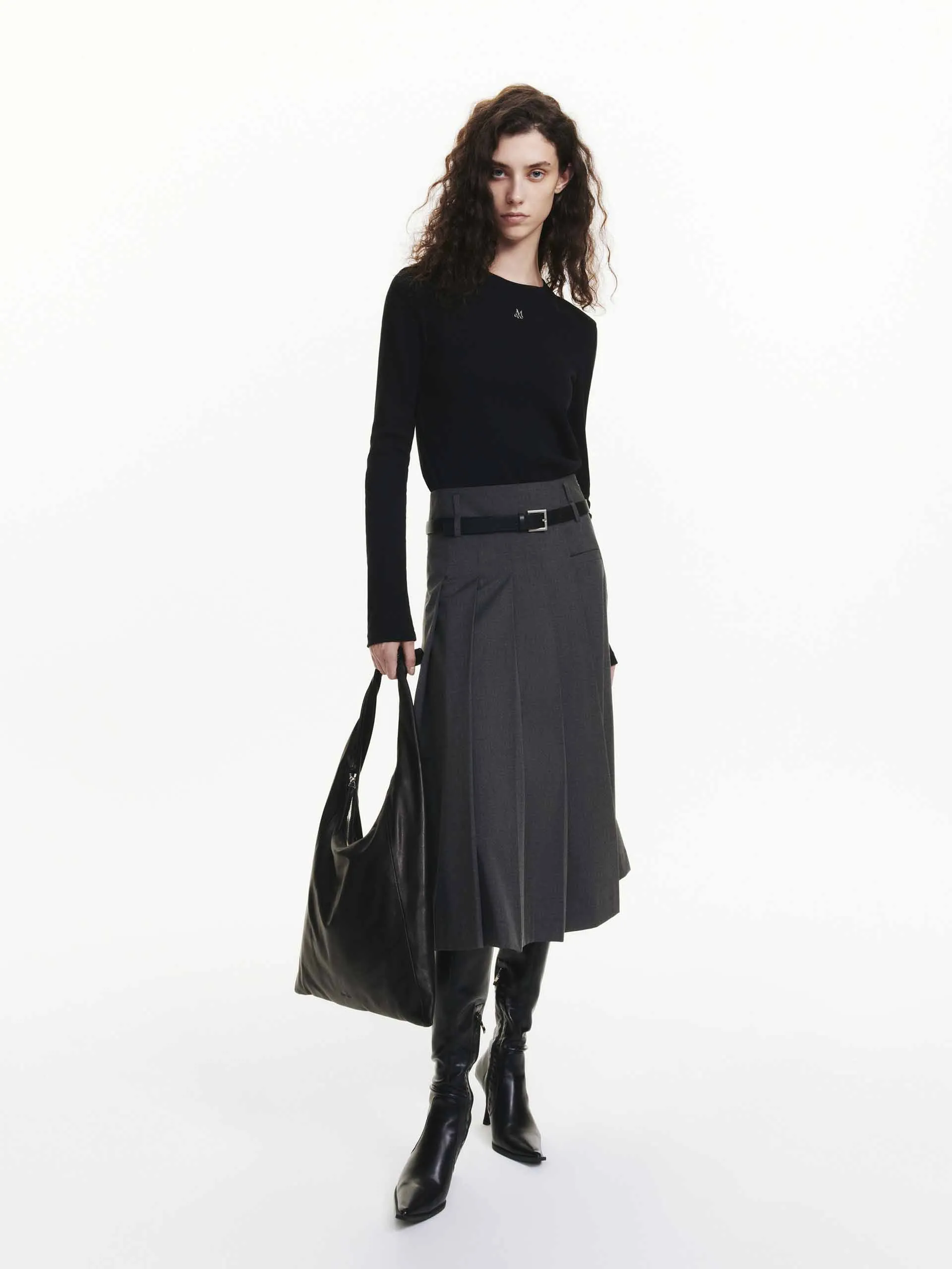 Mid Length Pleated Skirt sold by Mo&Co product image thumbnail 2