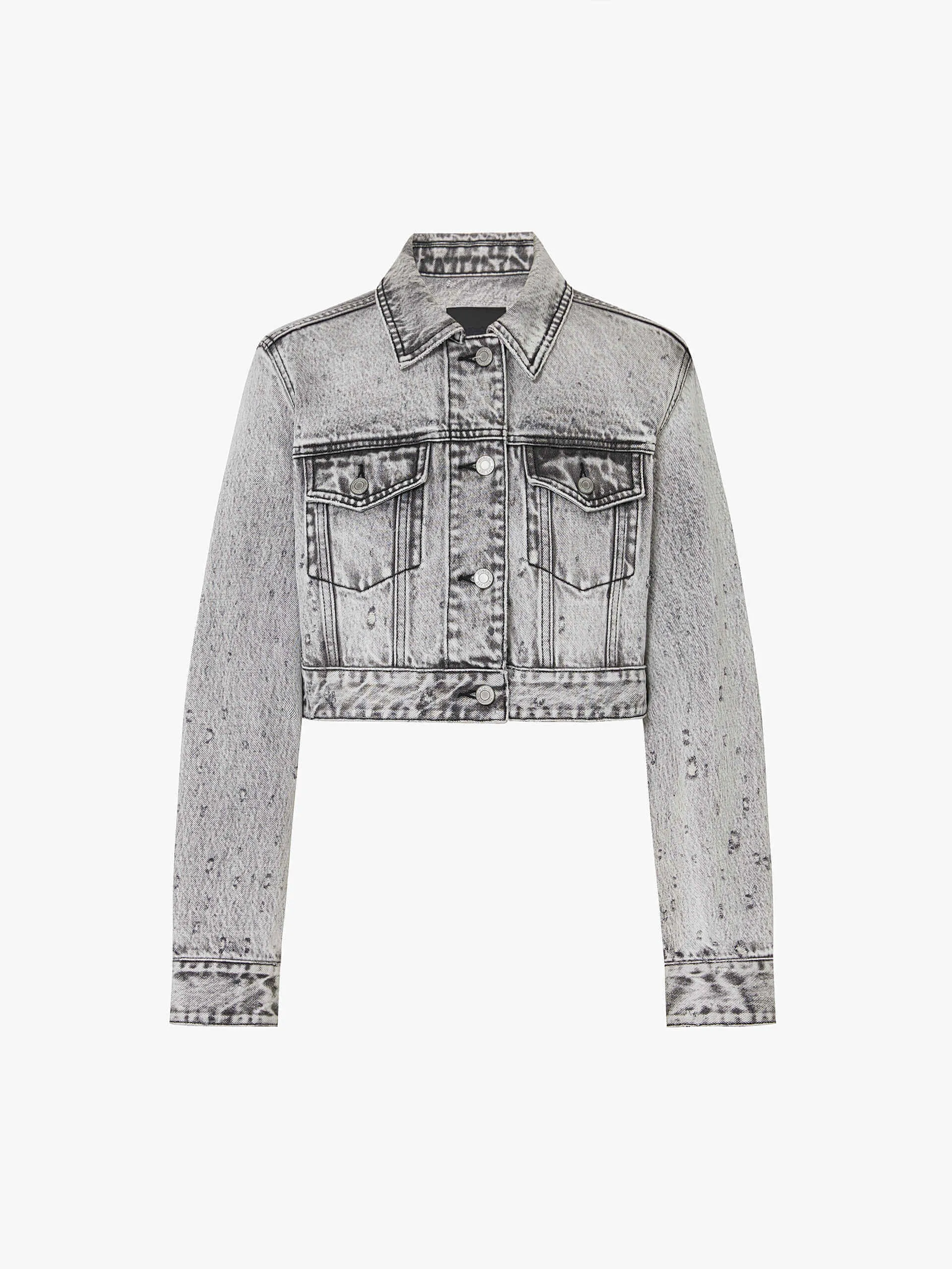 Distressed Denim Jacket sold by Mo&Co product image thumbnail 5