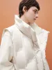 Pocketed Lapel Collar Down Vest sold by Mo&Co