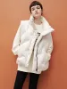 Pocketed Lapel Collar Down Vest sold by Mo&Co