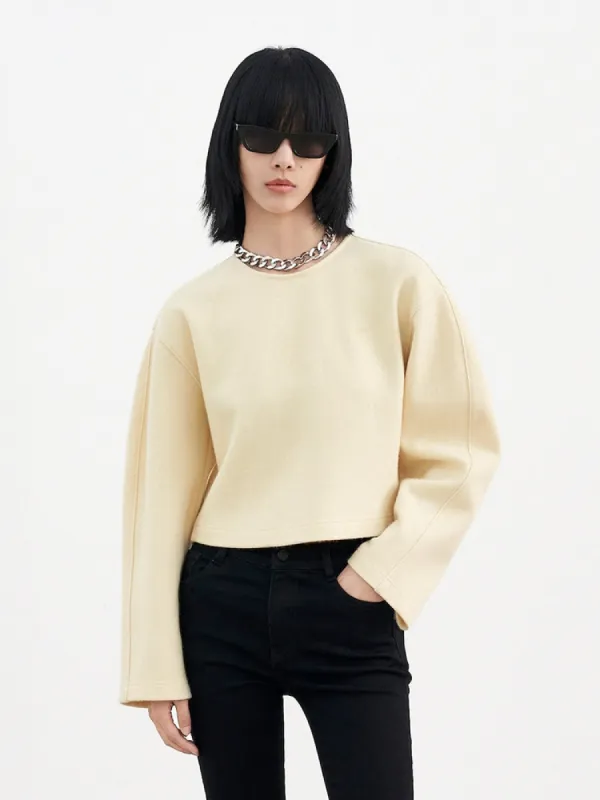 Wool Blend Back Zip Sweatshirt sold by Mo&Co