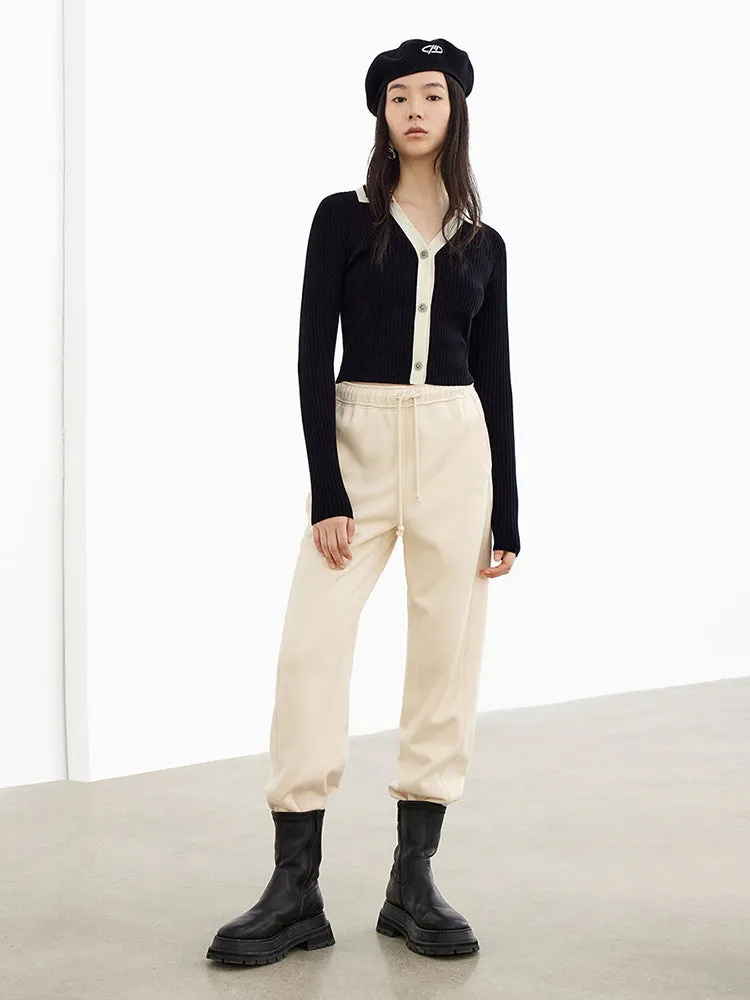 Rib-knit Crop Cardigan sold by Mo&Co product image thumbnail 3