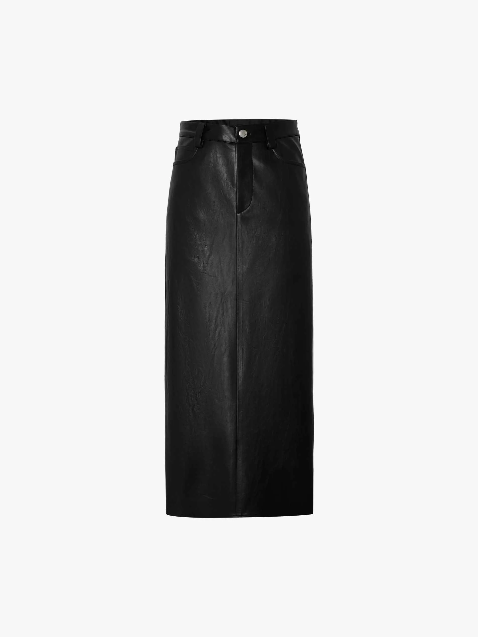 Straight Midi Leather Skirt sold by Mo&Co product image thumbnail 5