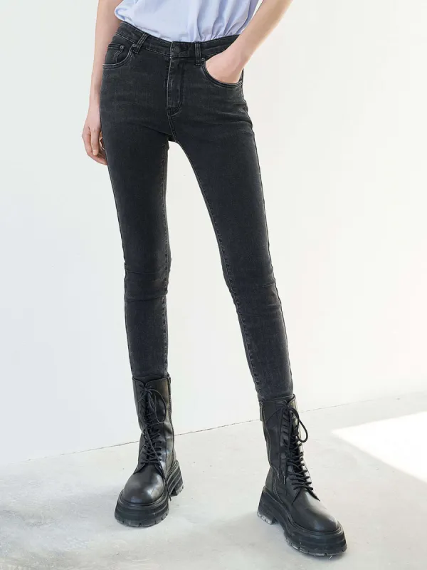 High Waist Skinny Jeans sold by Mo&Co