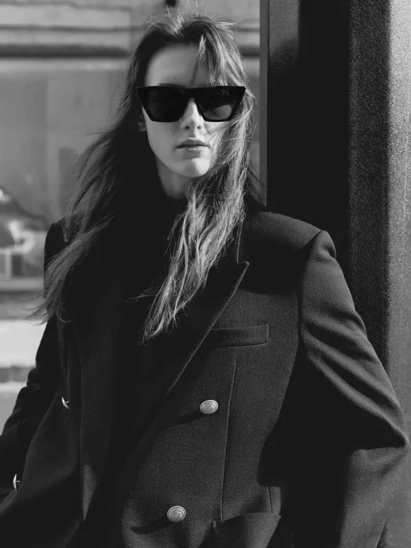 Double Breasted Textured Blazer sold by Mo&Co