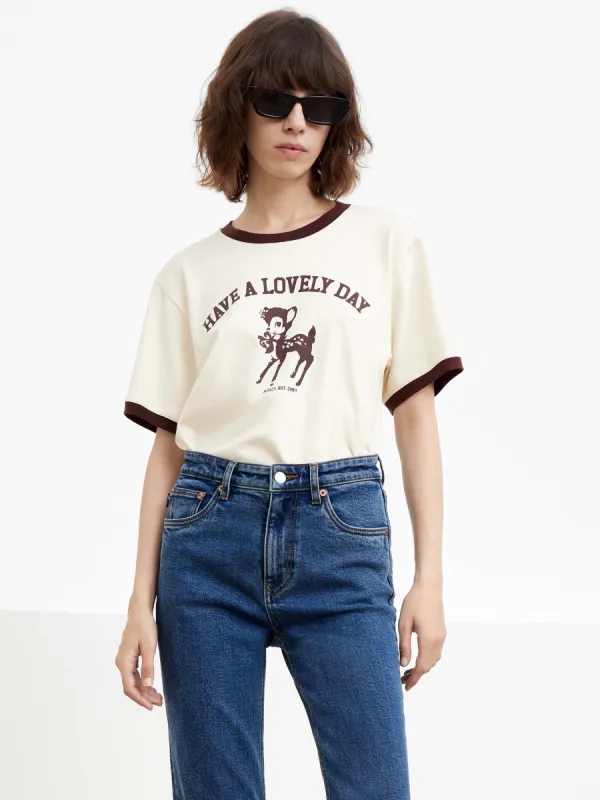 Contrast Cartoon Print T-shirt sold by Mo&Co