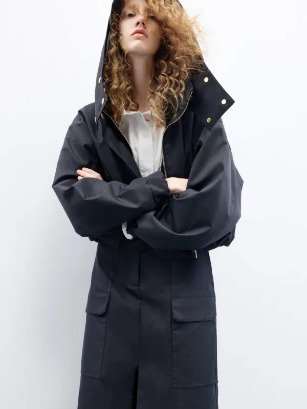 Cropped Hooded Jacket sold by Mo&Co