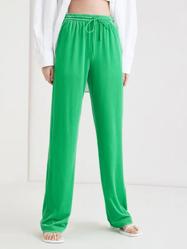 Drawstring Straight Leg Pants sold by Mo&Co