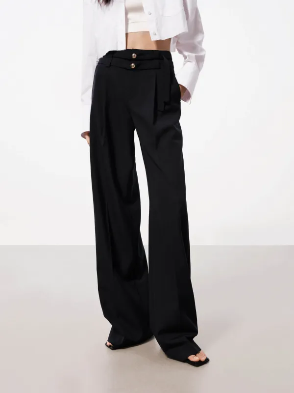 Deconstruct Waist Belt Pants sold by Mo&Co