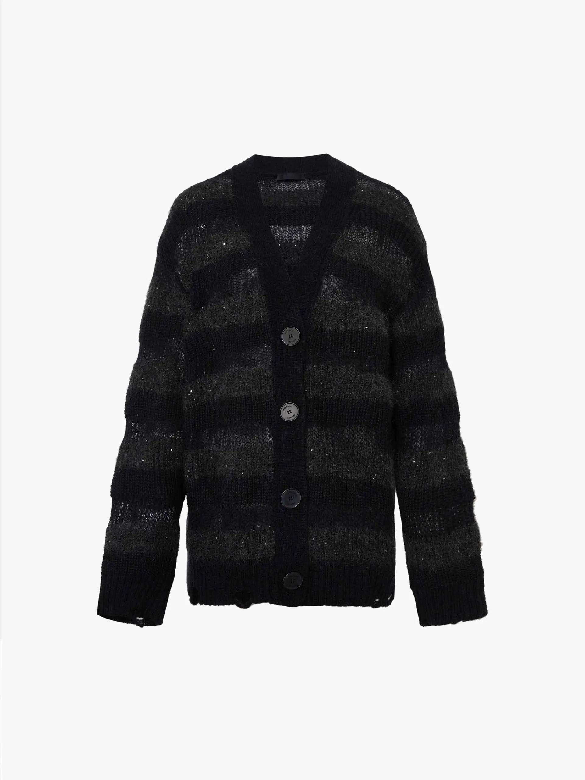 Loose Distressed Knit Cardigan sold by Mo&Co product image thumbnail 5