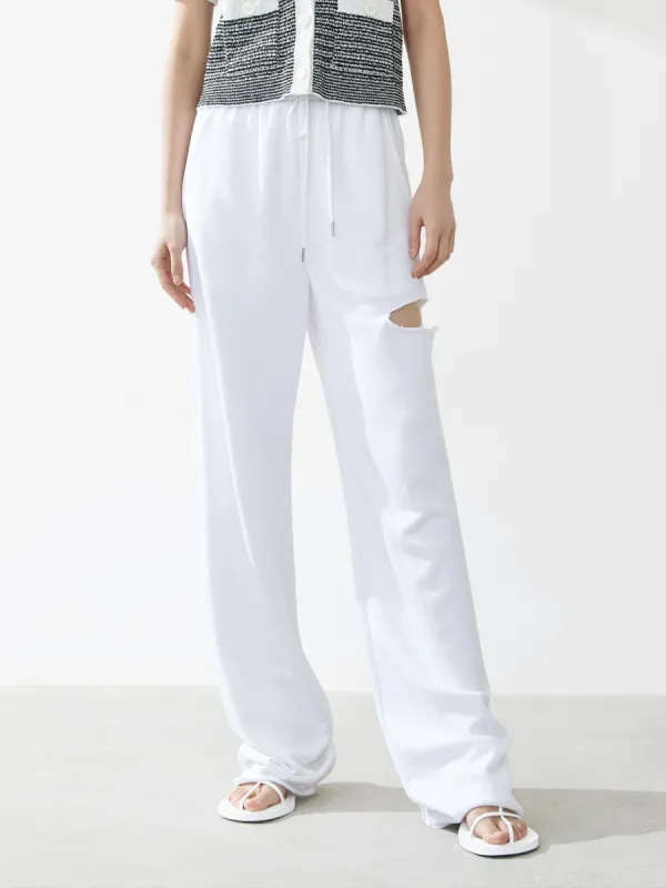 Cotton Side Slits Sweat Pants sold by Mo&Co