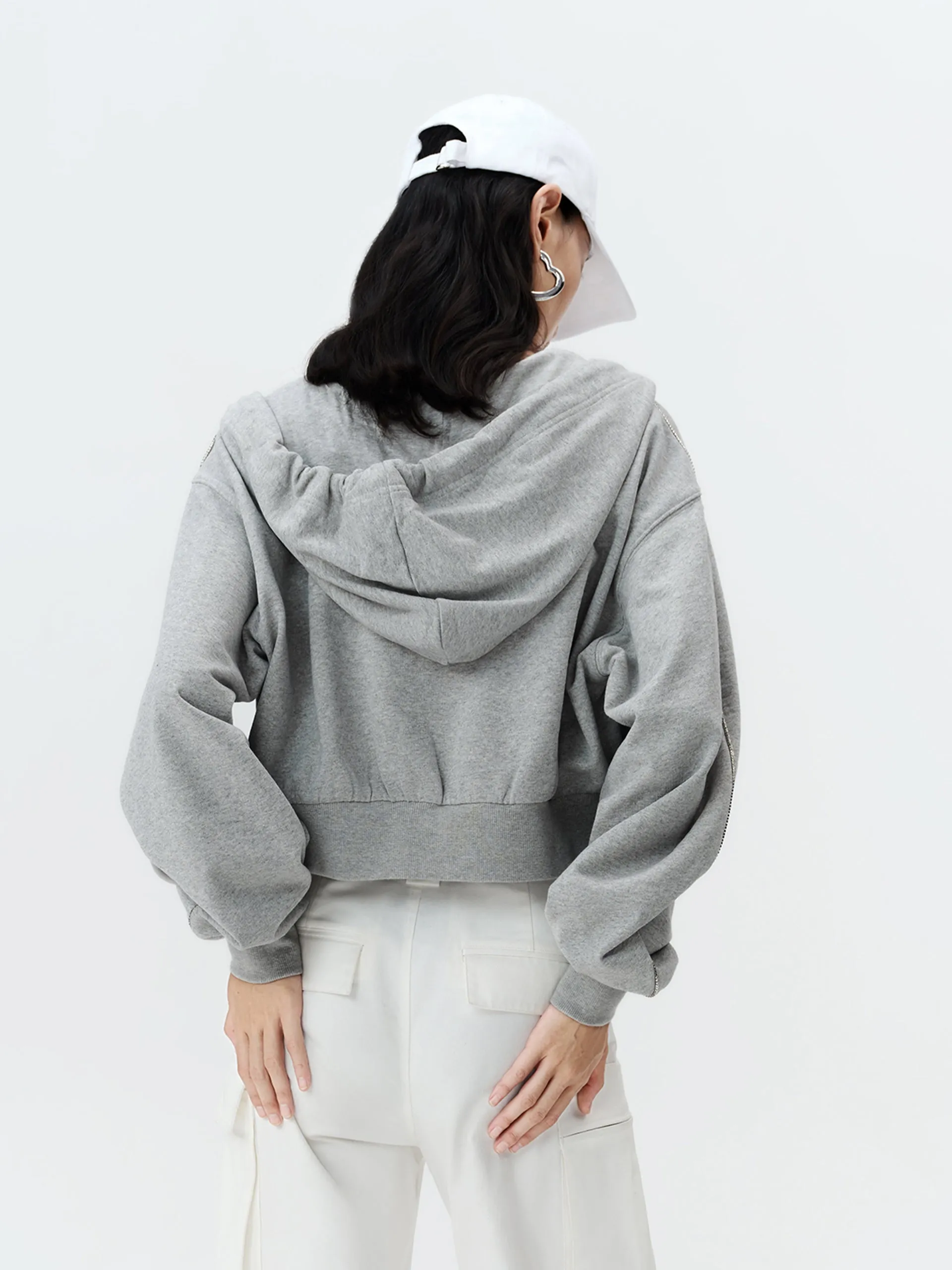 Hooded Cropped Jacket sold by Mo&Co product image thumbnail 4