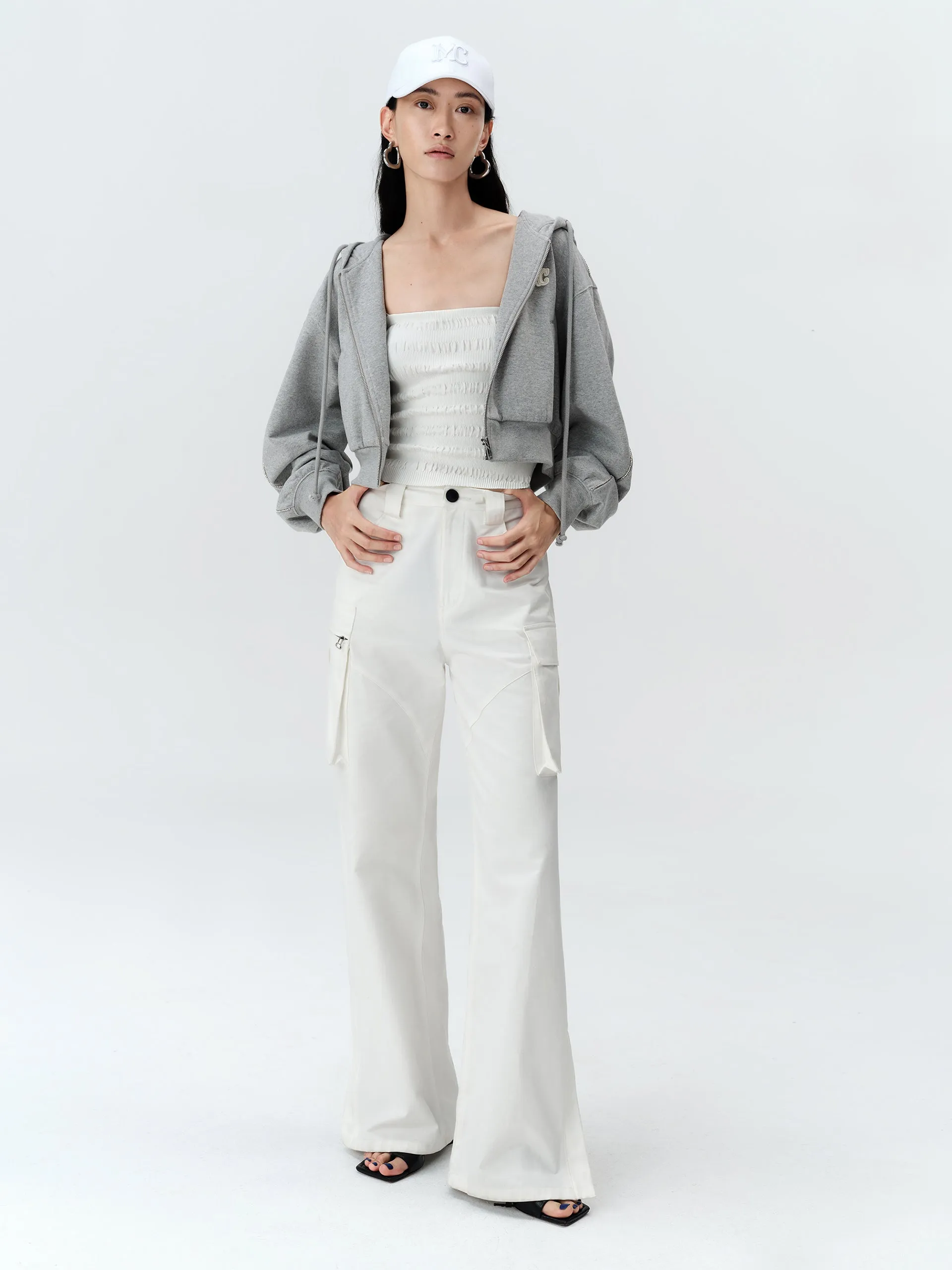 Hooded Cropped Jacket sold by Mo&Co product image thumbnail 3