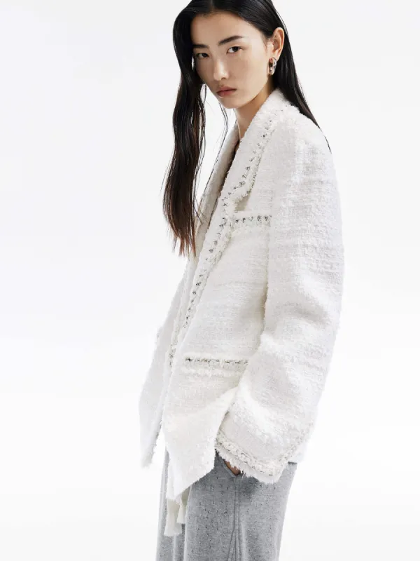 Chain Trim Tweed Jacket sold by Mo&Co