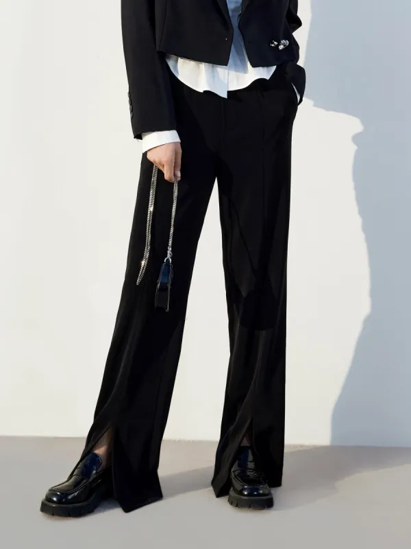 Front Slit Long Straight Leg Pants sold by Mo&Co