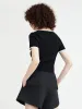 Contrast U-Neck Knit Top sold by Mo&Co