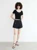 Contrast U-Neck Knit Top sold by Mo&Co