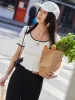 Contrast U-Neck Knit Top sold by Mo&Co