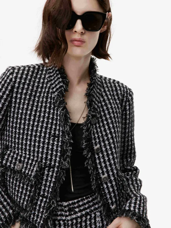 Houndstooth Pattern Jacket sold by Mo&Co