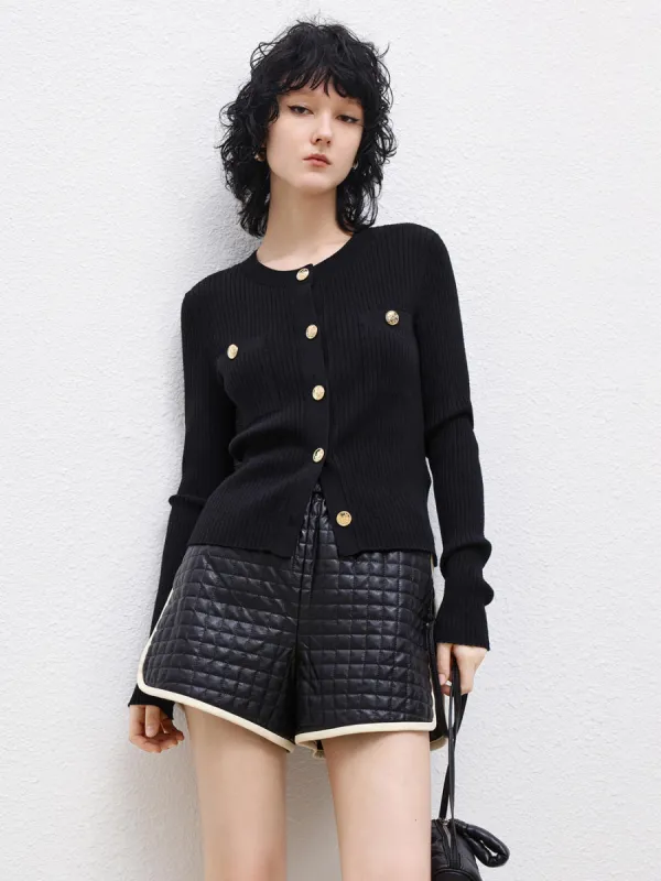 Fine Knitted Button Cardigan sold by Mo&Co