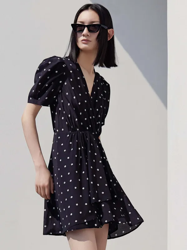 Silk Polka Dot Dress sold by Mo&Co