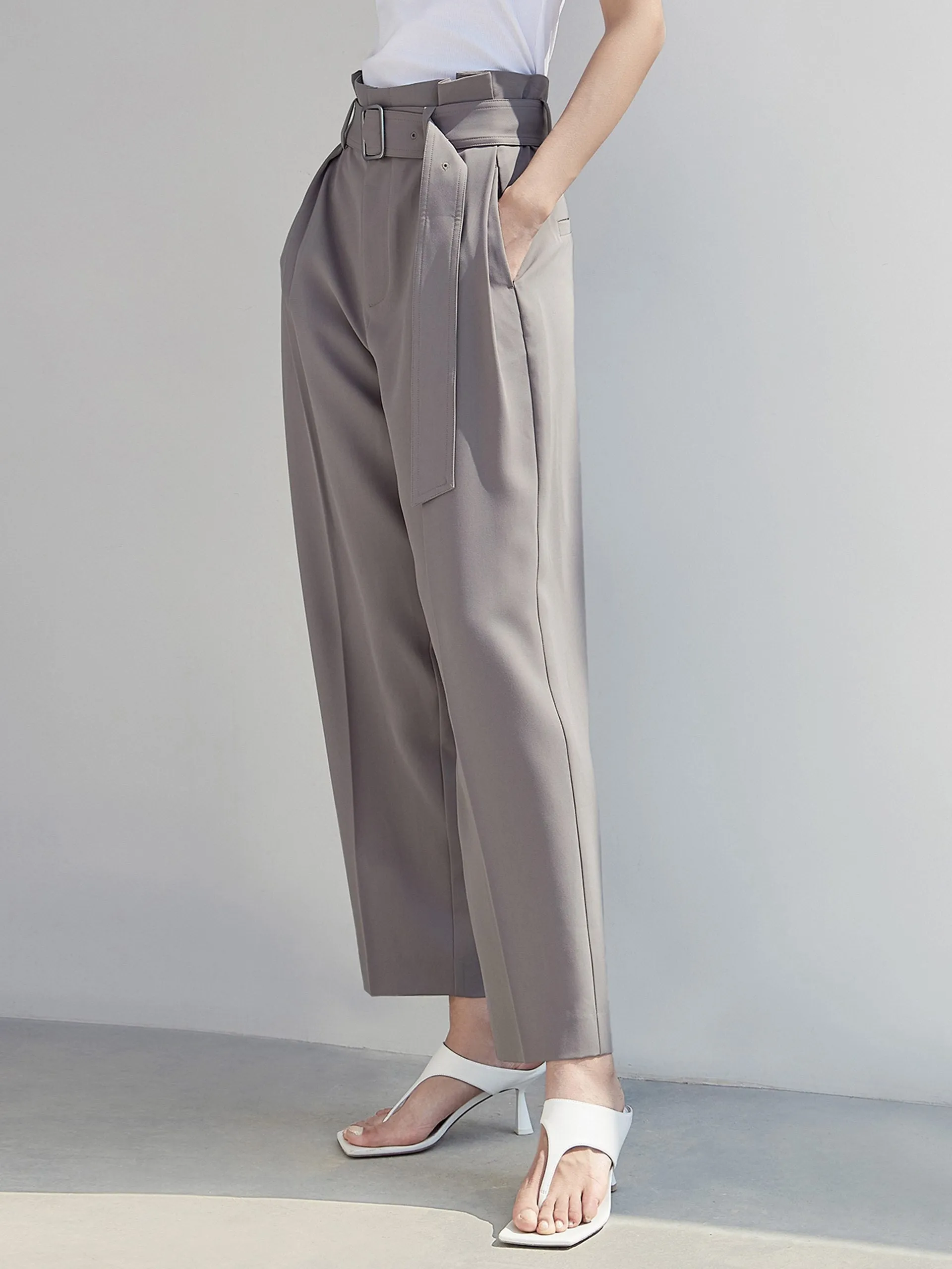 High Waist Wide Leg Casual Pants sold by Mo&Co product image thumbnail 3