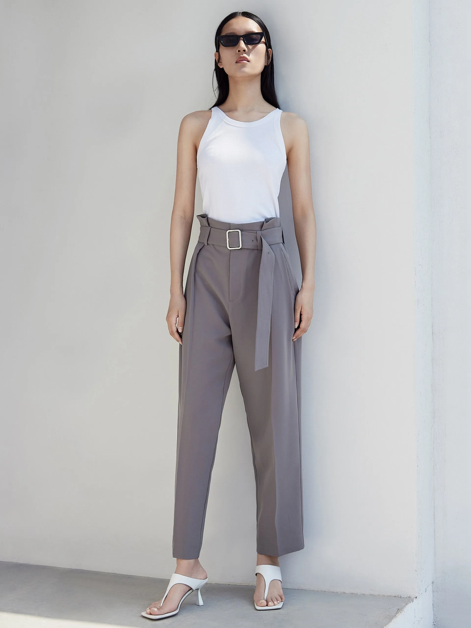 High Waist Wide Leg Casual Pants sold by Mo&Co product image thumbnail 2