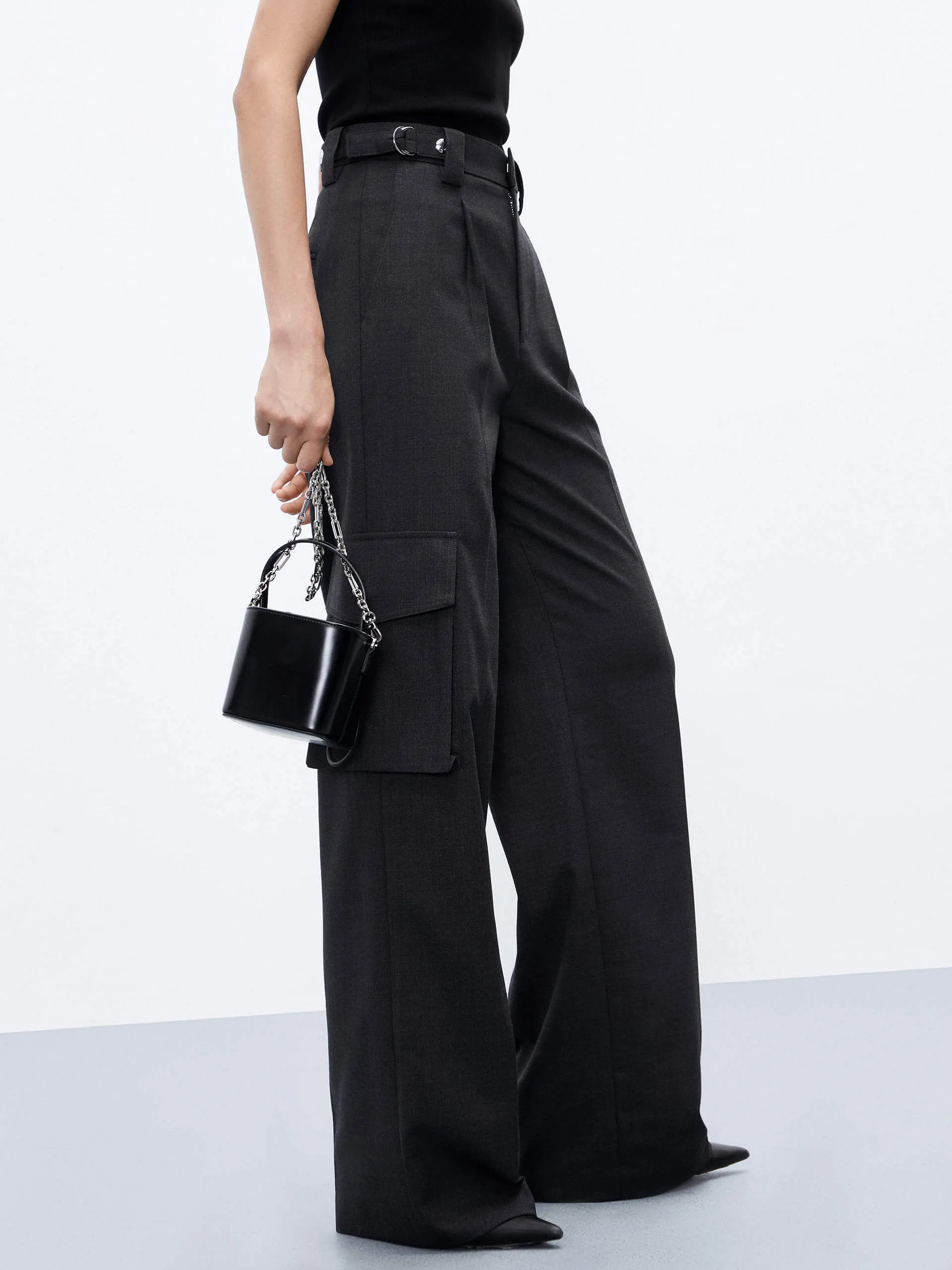 Wool Blend Cargo Pants sold by Mo&Co product image thumbnail 5