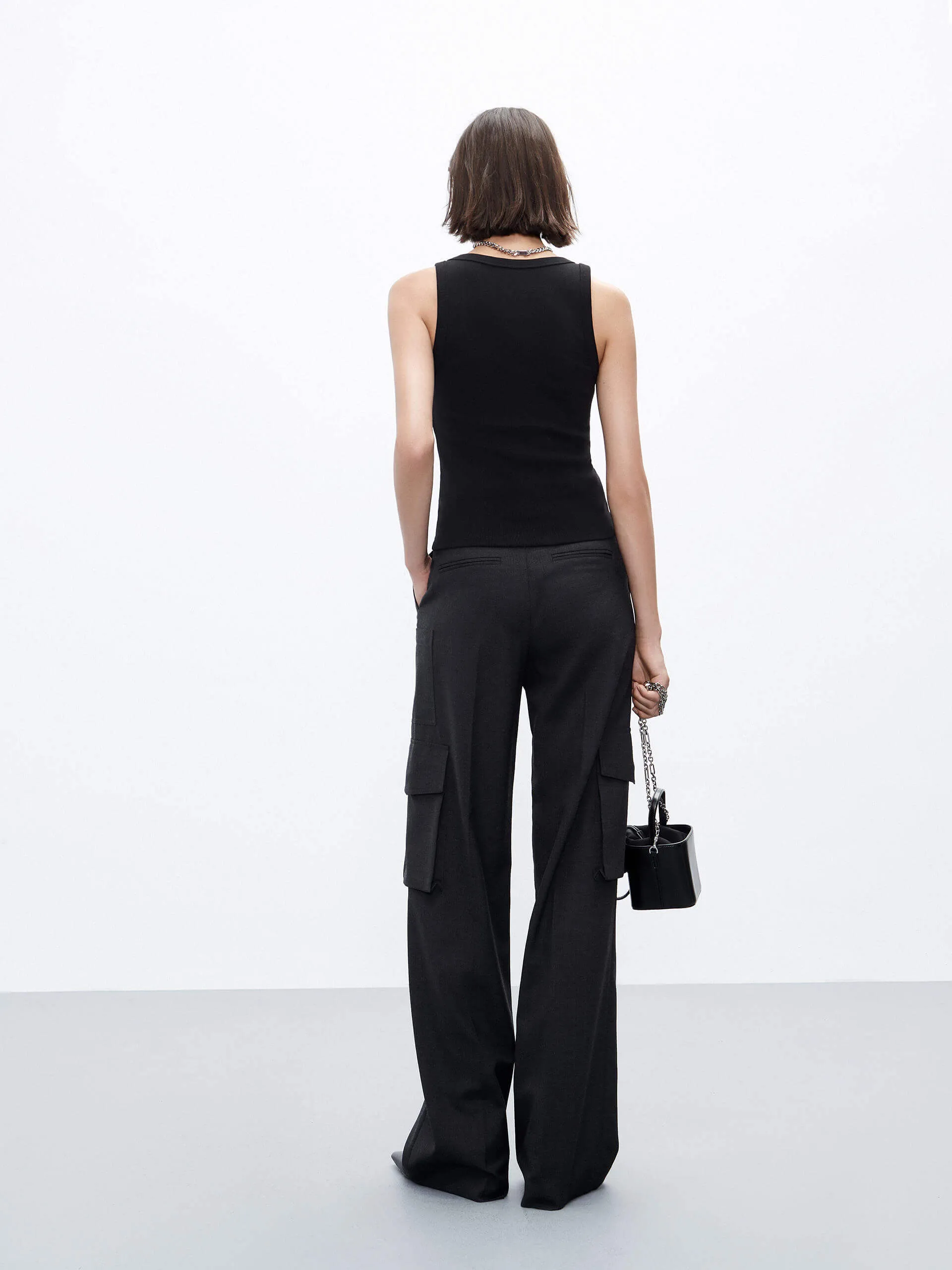 Wool Blend Cargo Pants sold by Mo&Co product image thumbnail 4