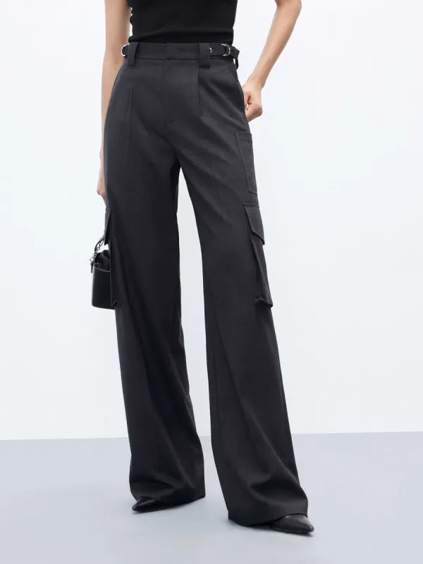 Wool Blend Cargo Pants sold by Mo&Co