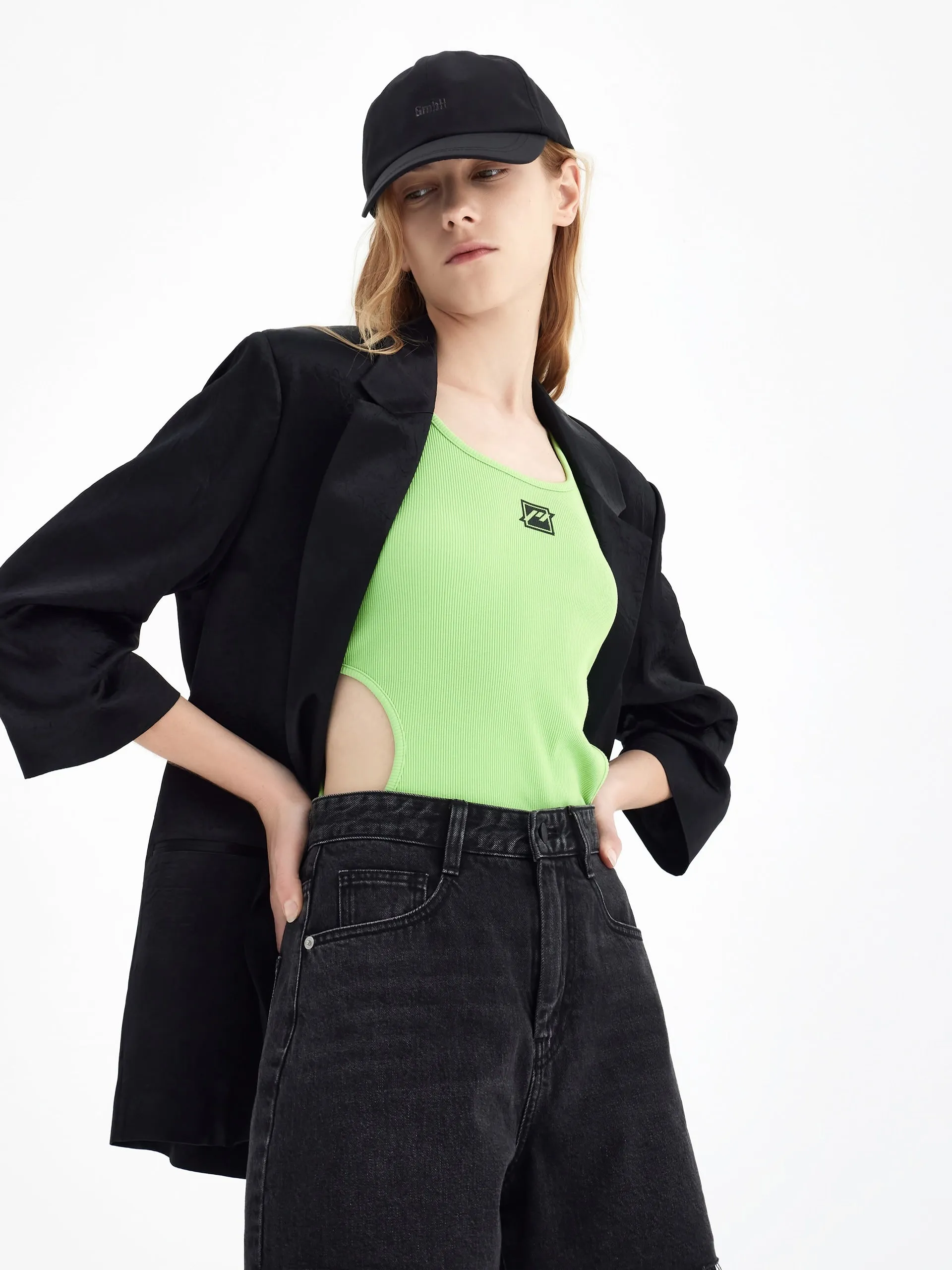 Solid Single Button Blazer sold by Mo&Co product image thumbnail 5