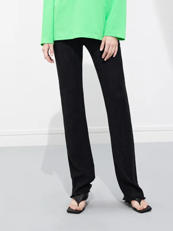High Rise Textured Pants sold by Mo&Co