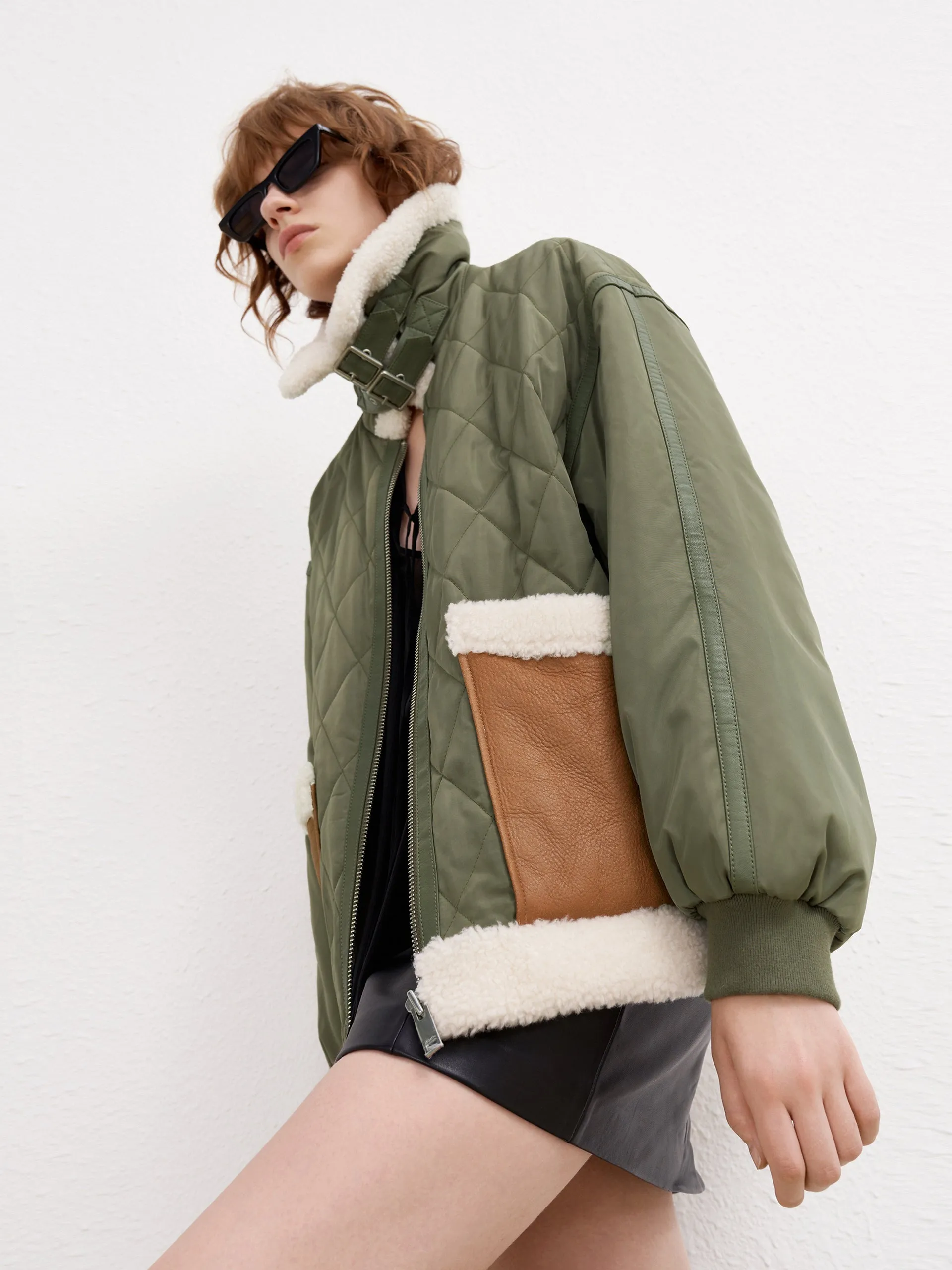 Contrast Panel Quilted Jacket sold by Mo&Co product image thumbnail 5