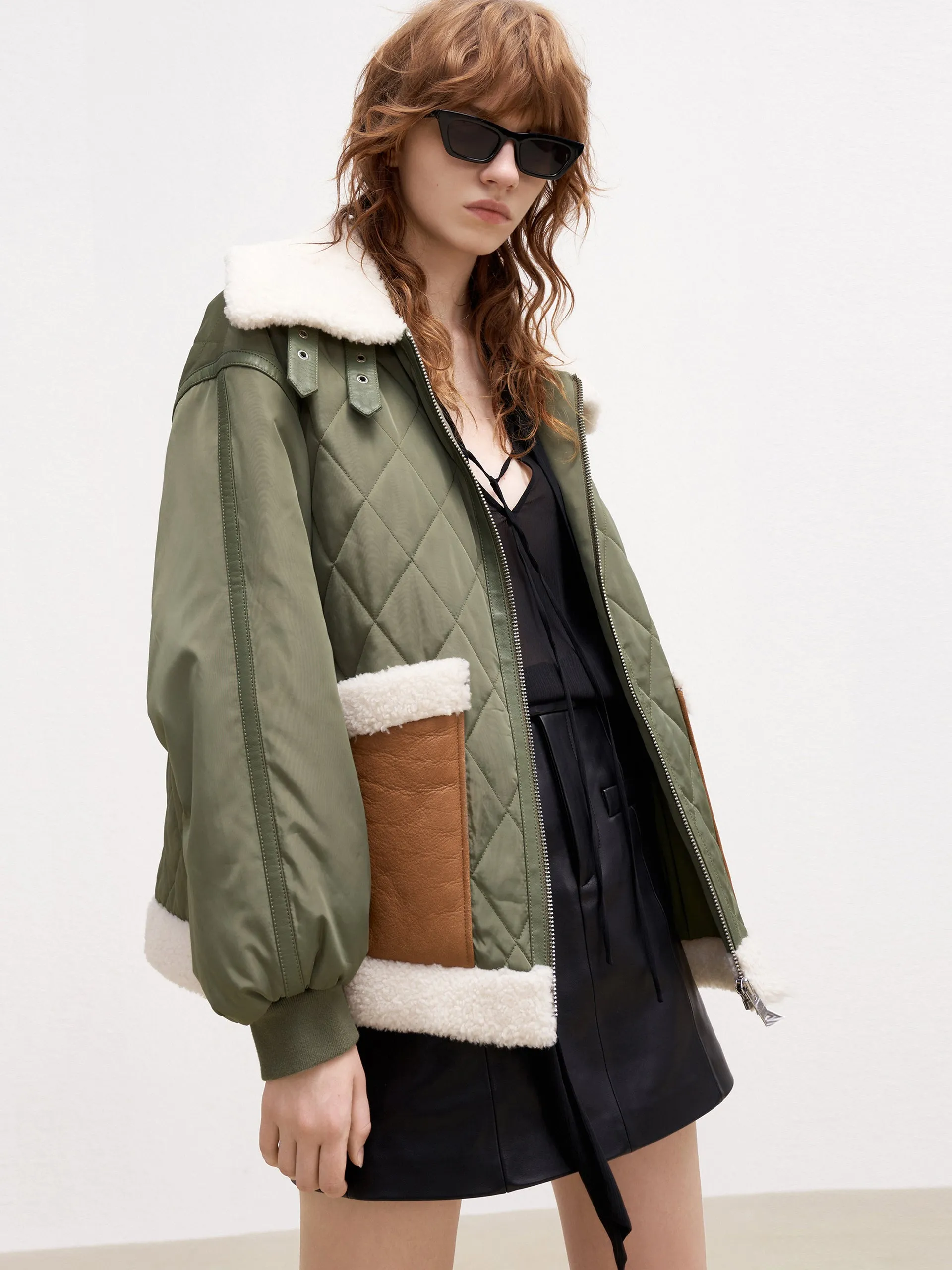 Contrast Panel Quilted Jacket sold by Mo&Co product image thumbnail 3