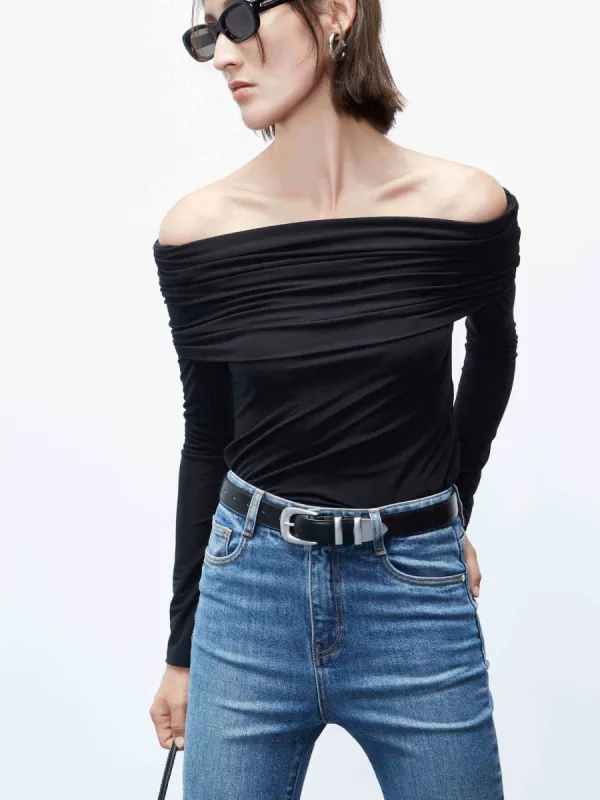 Off Shoulder Stretchy Top sold by Mo&Co