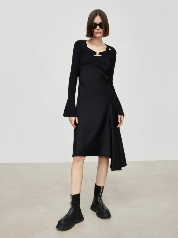 HOT SALE Cutout Splicing Slit Dress Set sold by Mo&Co