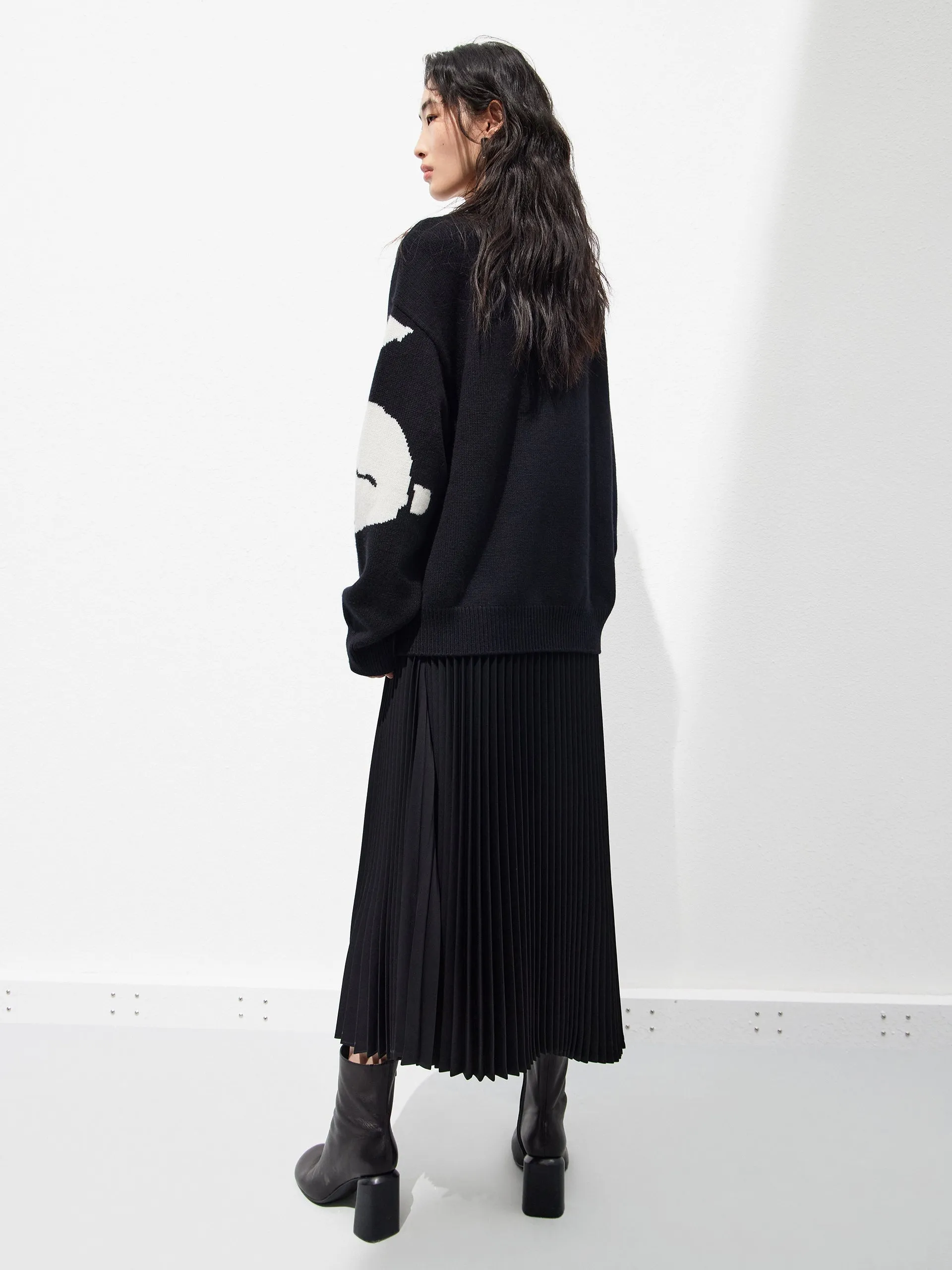Asymmetric Pleated Skirt sold by Mo&Co product image thumbnail 5
