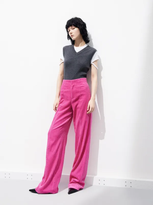 Corduroy Straight Trousers sold by Mo&Co