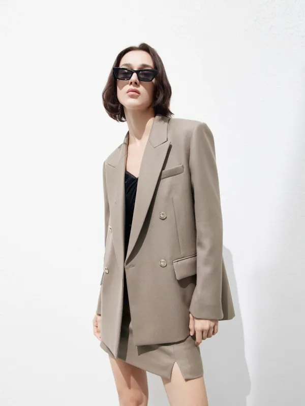 Wool blend Structured Blazer sold by Mo&Co