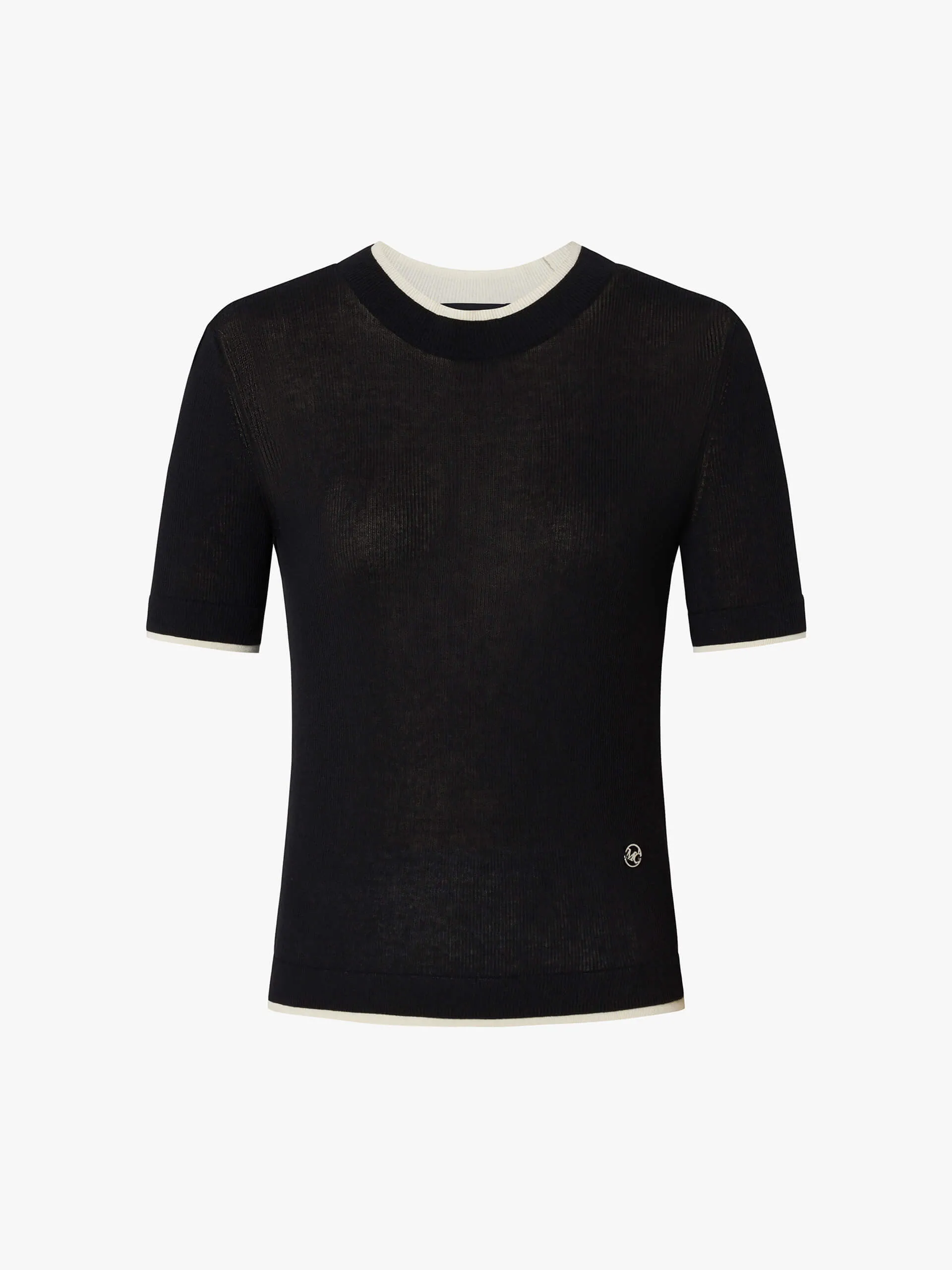 Contrast Trim Fitted T-shirt sold by Mo&Co product image thumbnail 5