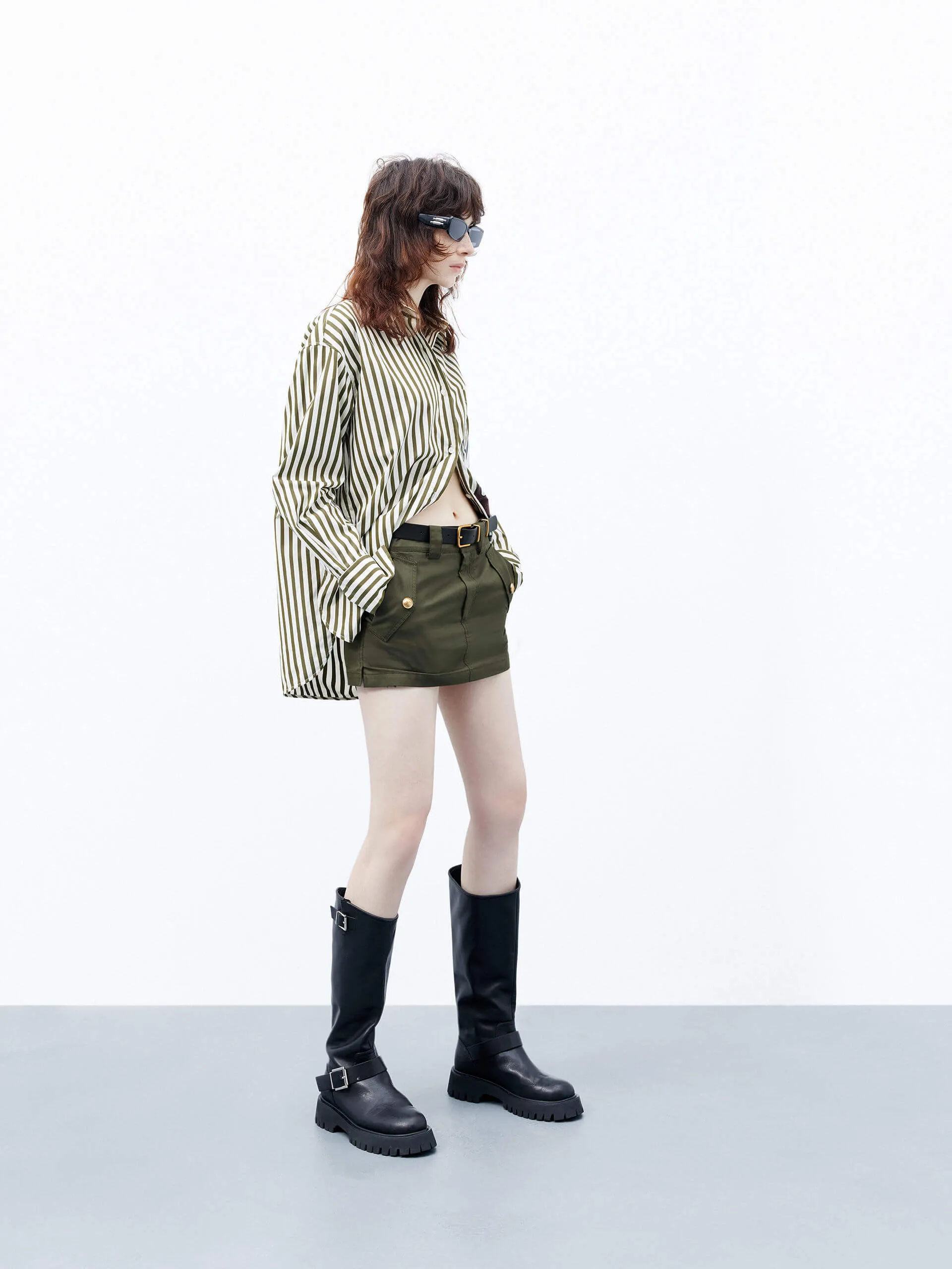 Include Belted Low Waist Skirt sold by Mo&Co product image thumbnail 3