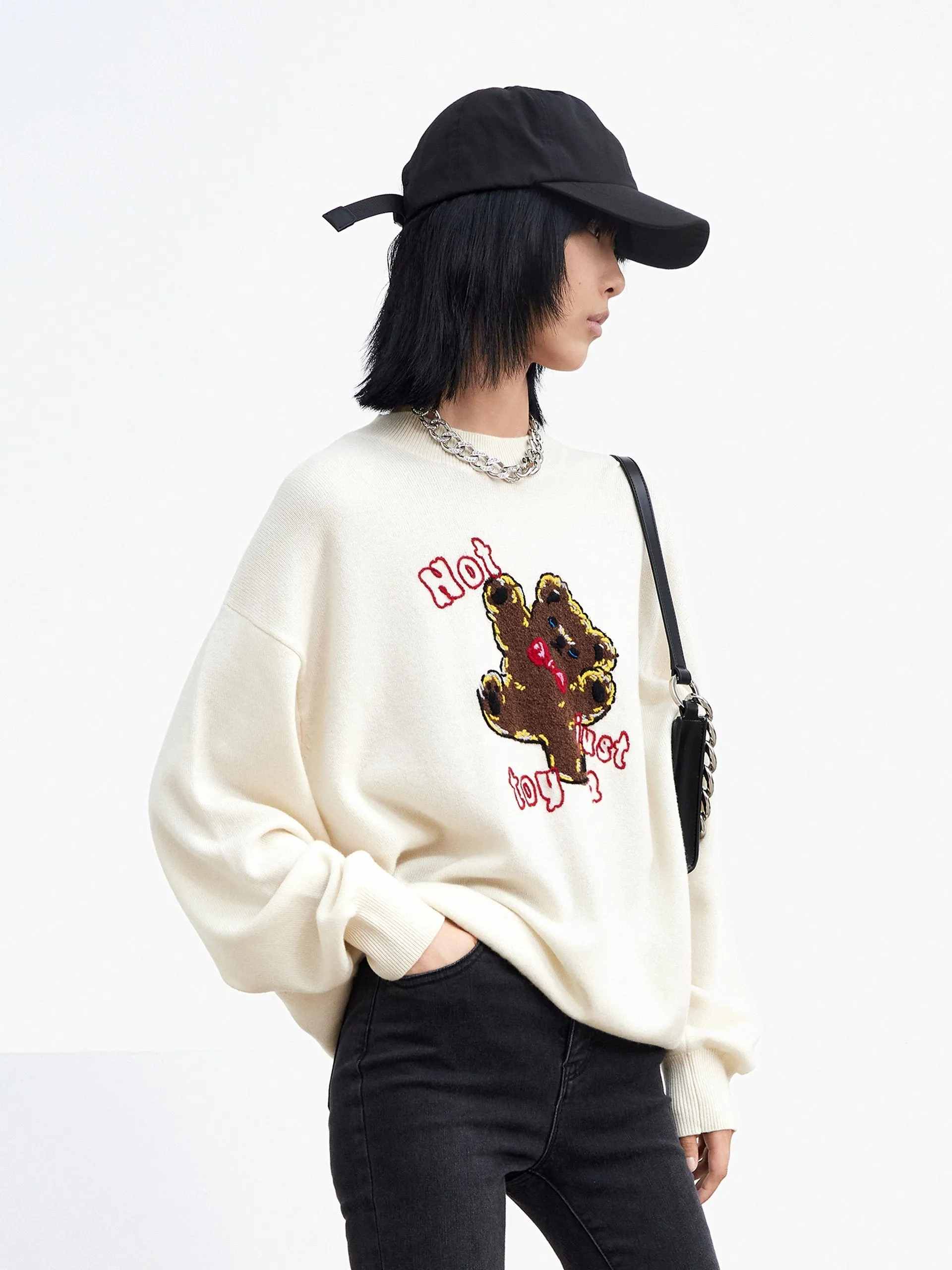 Jacquard Cartoon Pullover in Wool sold by Mo&Co product image thumbnail 4