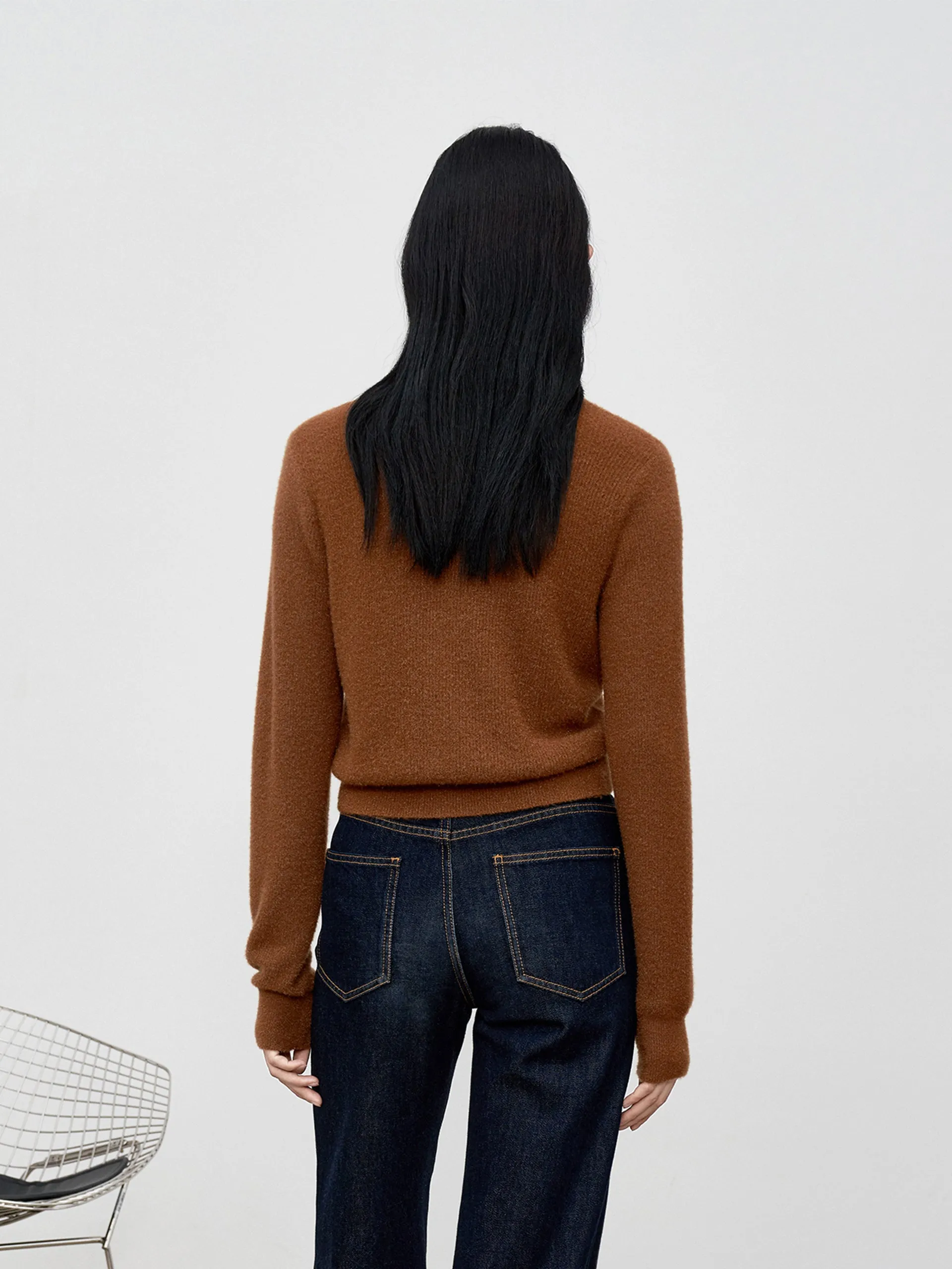 V-neck Knit Cardigan sold by Mo&Co product image thumbnail 5