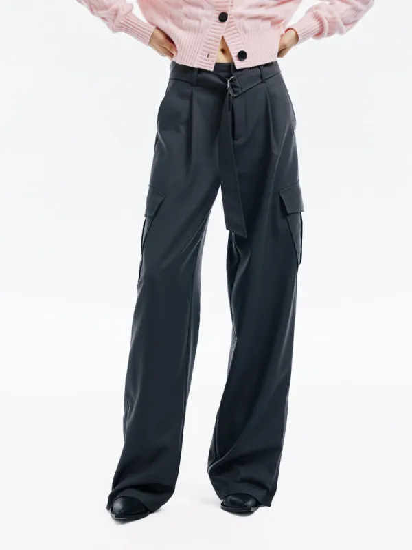 Cargo Pocket Belt Pants sold by Mo&Co